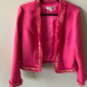 WD.NY cropped bright pink jacket size M